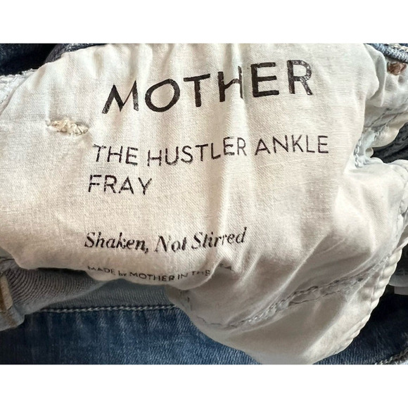 Mother The Hustler Ankle Fray Shaken Not Stirred Denim Jeans Womens Size 28 - Picture 9 of 10